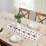 Reindeer Dash Red White Table Runners-Lange General Store