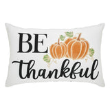 Sable Ann Buffalo Check Be Thankful Pumpkin Pillow-Lange General Store