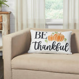 Sable Ann Buffalo Check Be Thankful Pumpkin Pillow-Lange General Store