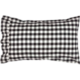 Annie Black Buffalo Check Pillow Cases-Lange General Store