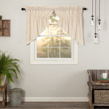 Simple Life Flax Natural Prairie Swag Curtains-Lange General Store