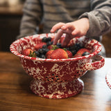 Splatter Enamelware Red Small Berry Colander-Lange General Store