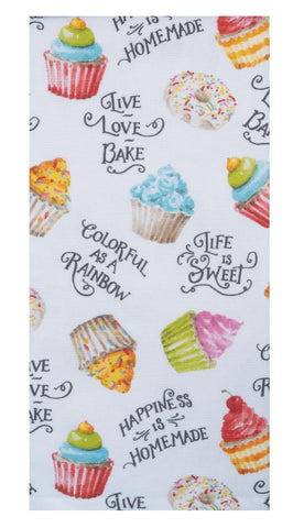 Sweet Little Pleasures Cupcake Toss Terry Towel-Lange General Store