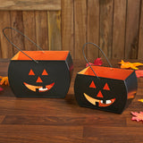 Tealight Holders Trick Or Treat Black Set of 2-Lange General Store