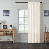 Tobacco Cloth Antique White Single Long Panel Curtain-Lange General Store