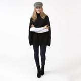 Victoria Knit Poncho - Black-Lange General Store