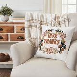 Wheatberry Give Thanks Pillow-Lange General Store