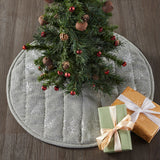 Yuletide Burlap Dove Grey Snowflake Tree Skirt-Lange General Store