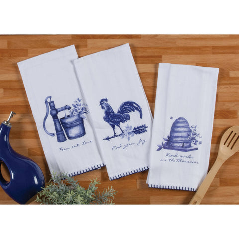 Blue Rooster Flour Sack Towels-Lange General Store