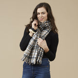 Dean Plaid Scarf - Neutral-Lange General Store