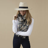 Dean Plaid Scarf - Neutral-Lange General Store