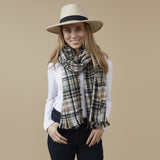 Dean Plaid Scarf - Neutral-Lange General Store