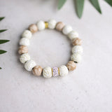 Ivory Palm Crystal Stretch Bracelet-Lange General Store