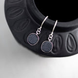 Midnight Palm Reversible Coin Earrings-Lange General Store