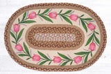 Pink Tulips Braided Rug-Lange General Store