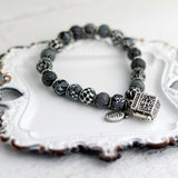 Prayer Bracelet - Black White-Lange General Store