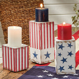 Star Spangled Candle Holder Set-Lange General Store