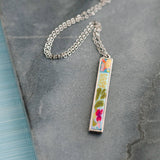 Tahiti Silver Vertical Bar Necklace-Lange General Store