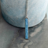 Tahiti Silver Vertical Bar Necklace-Lange General Store